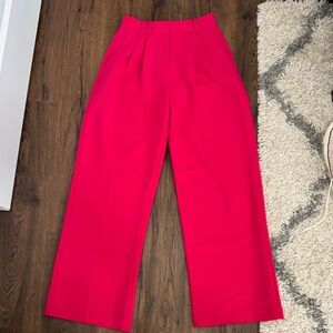 Abercrombie & Fitch Vibrant Pink Wide Leg Pants